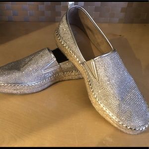 Kaari Blue Riley Silver Espadrilles
